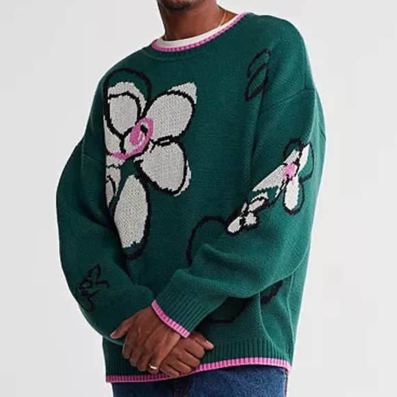 Urban Outfitters Sweaters - Urban Outfitters Daisy Doodle Crew Neck Knitted Jumper